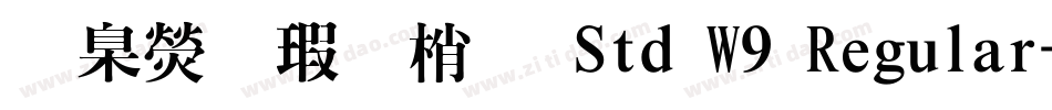 華康海報體 Std W9 Regular字体转换